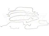 Pre-Bent Brake Line Kit; Stainless Steel (03-06 Silverado 2500 HD Extended Cab w/ 6.50-Foot Standard Box & w/o Quadrasteer)