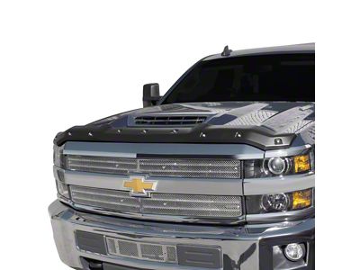 Premium Bolt-On Look Hood Deflector; Textured (17-19 6.6L Duramax Silverado 2500 HD)