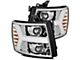 PRO-Series Projector Headlights; Chrome Housing; Clear Lens (07-14 Silverado 2500 HD)