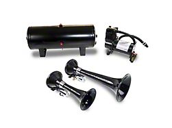 ProBlaster ABS Dual Train Horn System; Black (Universal; Some Adaptation May Be Required)