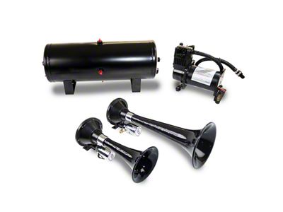 ProBlaster ABS Dual Train Horn System; Black (Universal; Some Adaptation May Be Required)