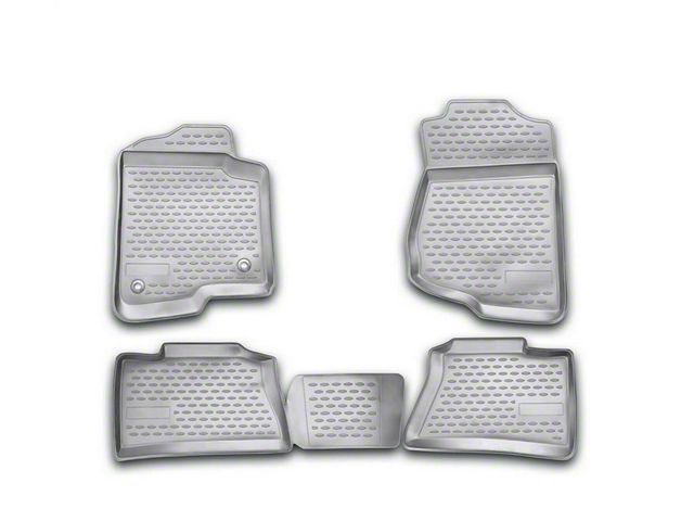 Profile Front and Second Row Floor Liners; Black (07-14 Silverado 2500 HD Extended Cab, Crew Cab)