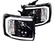 LED C-Bar Projector Headlights; Matte Black Housing; Clear Lens (07-14 Silverado 2500 HD)