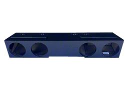 Quad 8-Inch Ported Front Firing Subwoofer Box; Poly Coated (15-19 Silverado 2500 HD Crew Cab)