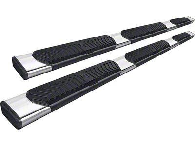 Westin R5 M-Series XD Wheel-to-Wheel Nerf Side Step Bars; Stainless Steel (20-24 Silverado 2500 HD Crew Cab w/ 8-Foot Long Box)