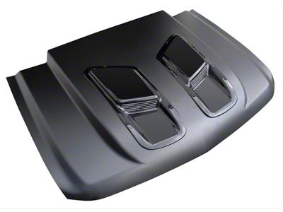 Ram Air Style Hood; Unpainted (07-10 Silverado 2500 HD)