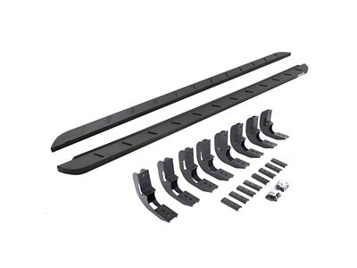 Go Rhino RB10 Slim Running Boards; Textured Black (20-24 Silverado 2500 HD Crew Cab)