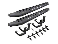 Go Rhino RB20 Running Boards with Drop Steps; Textured Black (20-26 Silverado 2500 HD Double Cab)