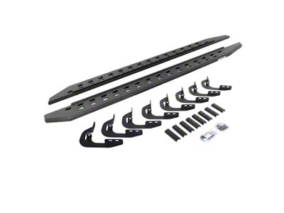 Go Rhino RB20 Slim Running Boards; Protective Bedliner Coating (20-24 Silverado 2500 HD Double Cab)