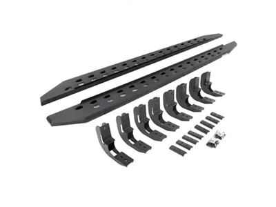 Go Rhino RB20 Slim Running Boards; Textured Black (20-25 Silverado 2500 HD Double Cab)