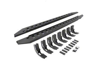 Go Rhino RB20 Slim Running Boards; Textured Black (20-24 Silverado 2500 HD Crew Cab)