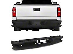 Rear Bumper; Pre-Drilled for Backup Sensors; Black (15-19 Silverado 2500 HD w/o Hitch Draw Bar)