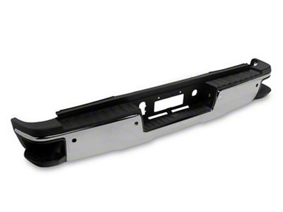Rear Bumper; Pre-Drilled for Backup Sensors; Chrome (15-19 Silverado 2500 HD w/o Hitch Draw Bar)