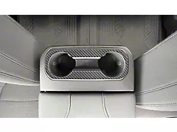 Rear Cup Holder Accent Trim; Domed Carbon Fiber (20-24 Silverado 2500 HD)