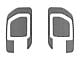 Rear Door Handle Surround Accent Trim; Domed Matte Carbon Fiber (20-24 Silverado 2500 HD Double Cab, Crew Cab)