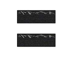 Rear Door Sill Protection with Mountain Logo; Black (15-25 Silverado 2500 HD Double Cab)