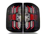 Renegade Series LED Tail Lights; Gloss Black Housing; Clear Lens (15-19 Silverado 2500 HD w/o Factory LED Tail Lights)