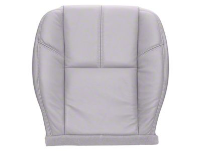 Replacement Bucket Seat Bottom Cover; Driver Side; Light Titanium/Gray Leather (07-14 Silverado 2500 HD w/ Non-Ventilated Seats)