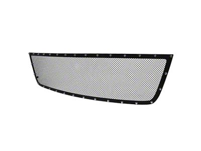 Rivet Style Mesh Upper Grille Insert; Black (05-06 Silverado 2500 HD)