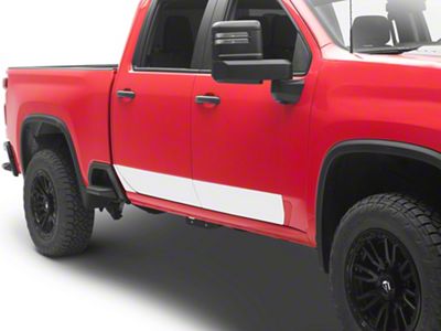 Rocker Panel Trim; Stainless Steel (20-24 Silverado 2500 HD Crew Cab)