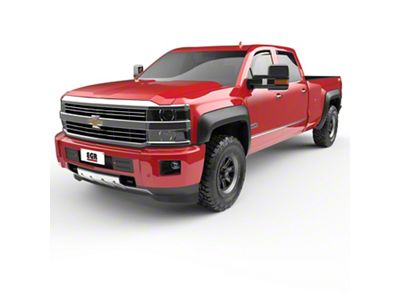EGR Rugged Look Level 2 Fender Flares; Matte Black (15-19 Silverado 2500 HD)