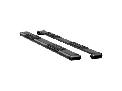 O-Mega II 6-Inch Oval Side Step Bars without Mounting Brackets; Textured Black (07-19 6.0L Silverado 2500 HD Regular Cab w/ 8-Foot Long Box; 07-24 Silverado 2500 HD Crew Cab)