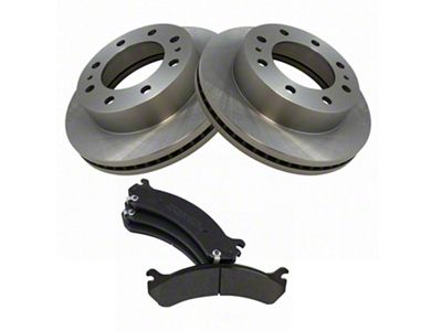 Semi-Metallic 8-Lug Brake Rotor and Pad Kit; Front (07-10 Silverado 2500 HD)
