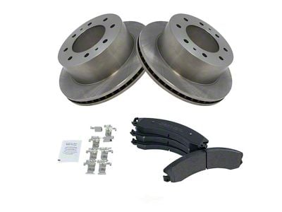 Semi-Metallic 8-Lug Brake Rotor and Pad Kit; Rear (11-19 Silverado 2500 HD)