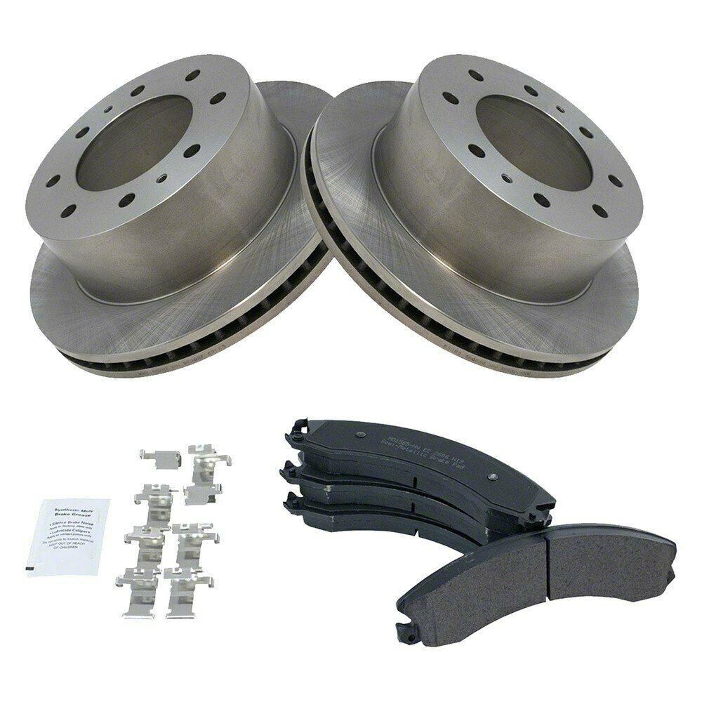 AM Autoparts Rear Brake Rotor & Pad Kit For Dodge Ram 2500 3500 (2009-2016)