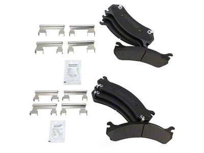 Semi-Metallic Brake Pads; Front and Rear (07-10 Silverado 2500 HD)