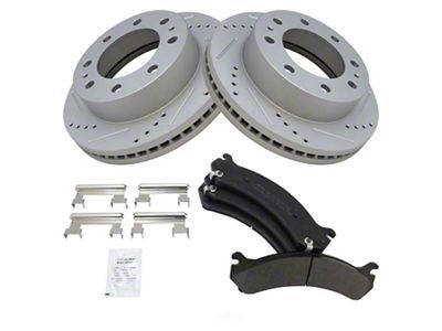 Semi-Metallic Performance 8-Lug Brake Rotor and Pad Kit; Front (07-10 Silverado 2500 HD)