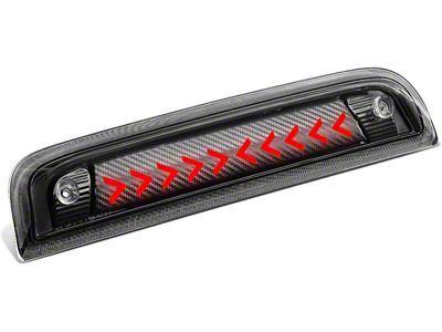 Sequential Arrow LED Third Brake Light; Black (15-19 Silverado 2500 HD)