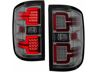 Sequential LED Tail Lights; Chrome Housing; Smoked Lens (15-19 Silverado 2500 HD w/ Factory Halogen Tail Lights)