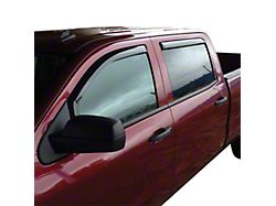 In-Channel Window Deflectors; Front and Rear; Smoke (15-19 Silverado 2500 HD Crew Cab)