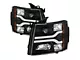 Signature Series Version 3 LED DRL Projector Headlights; Black (07-14 Silverado 2500 HD)