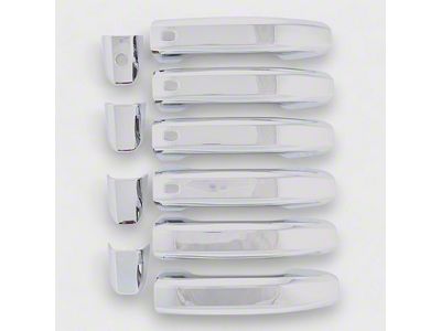 Smart Key Door Handle Snap-On Covers; Chrome (20-26 Silverado 2500 HD)