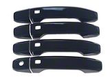 Chrome Delete Smart Key Door Handle Covers; Gloss Black (15-19 Silverado 2500 HD Double Cab, Crew Cab)
