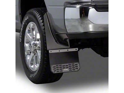 Putco Solid Mud Skins; Brushed; Rear (20-25 Silverado 2500 HD)