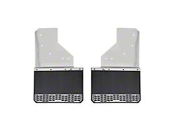 Putco Solid Mud Skins; Polished; Rear (15-19 Silverado 2500 HD)