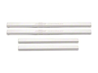 Putco Stainless Steel Door Sills with Bow Tie Etching (20-24 Silverado 2500 HD Crew Cab)