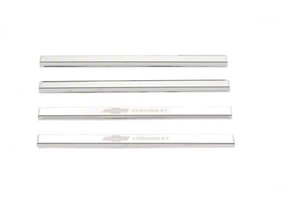 Putco Stainless Steel Door Sills with Chevrolet Logo (15-19 Silverado 2500 HD Regular Cab)