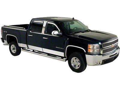 Putco Stainless Steel Rocker Panels (15-19 Silverado 2500 HD Crew Cab DRW w/ 8-Foot Long Box)