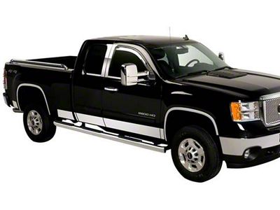 Putco Stainless Steel Rocker Panels with Bowtie Logo (15-19 Silverado 2500 HD Crew Cab w/ 6.50-Foot Standard Box)