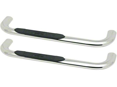 Platinum 4-Inch Oval Side Step Bars; Stainless Steel (07-14 Silverado 2500 HD Regular Cab)