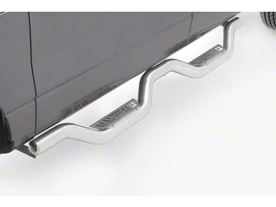 Latitude Nerf Side Step Bars; Polished Stainless (07-14 Silverado 2500 HD Extended Cab)