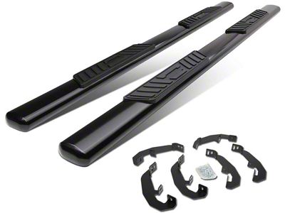5-Inch Nerf Side Step Bars; Black (20-25 Silverado 2500 HD Double Cab)