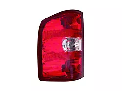 CAPA Replacement Tail Light; Chrome Housing; Red/Clear Lens; Passenger Side (10-13 Silverado 2500 HD)
