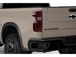 Tail Light Covers; Carbon Fiber Look (20-26 Silverado 2500 HD w/ Factory Halogen Tail Lights)