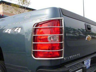 Tail Light Guards; Black (07-14 Silverado 2500 HD)