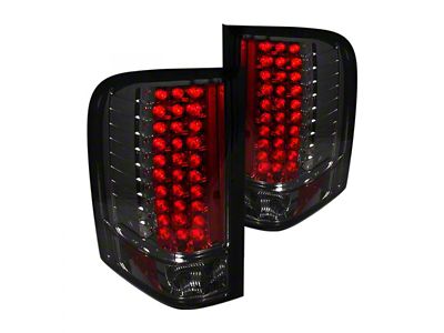 LED Tail Lights; Chrome Housing; Smoked Lens (07-12 Silverado 2500 HD)